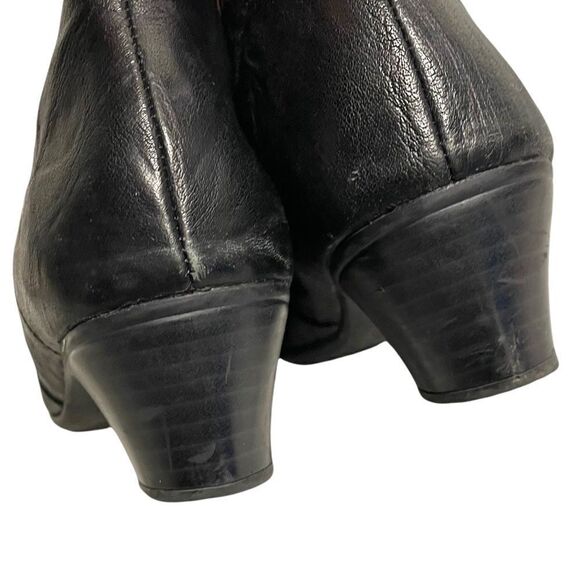 RIEKER Black Leather Ankle Boots With Heel And Button Detail 38 - Picture 9 of 12